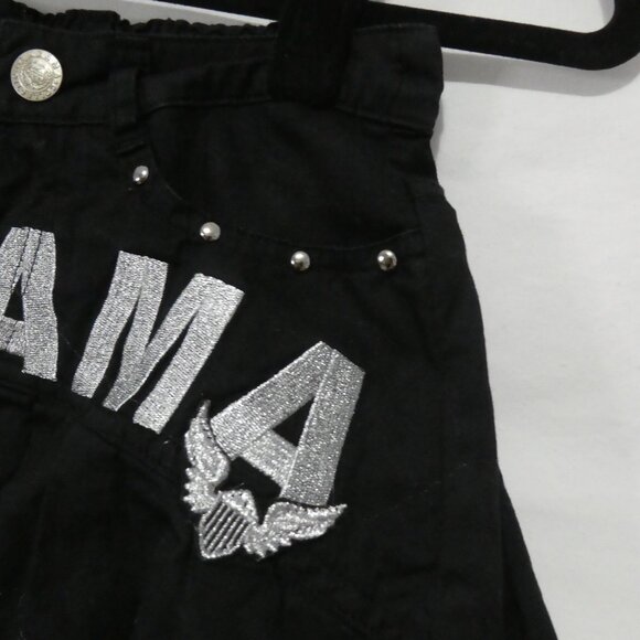 TUZAMA | 130/53 | Black Skirt with Silver Tuzama Lettering | NWOT - Picture 5 of 14